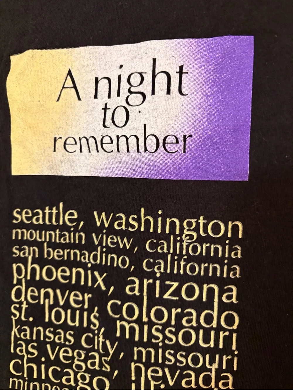 VINTAGE ❇️ Rod Stewart 1993 “A Night To Remember” Concert 🎶 T-shirt - Black XL